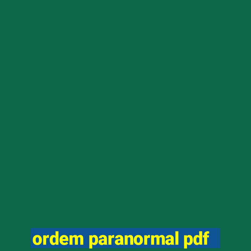 ordem paranormal pdf